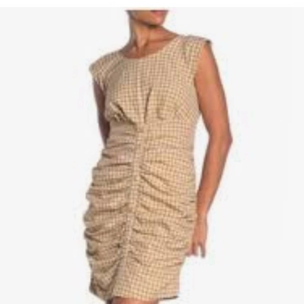NWT CODE x MODE  Gingham Dress Ruched Front Dress
